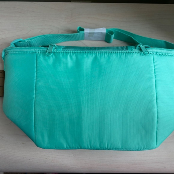 New Victoria’s Secret Turquoise Blue Woven Tote Bag & VS Turquoise Cooler Set - Picture 10 of 15